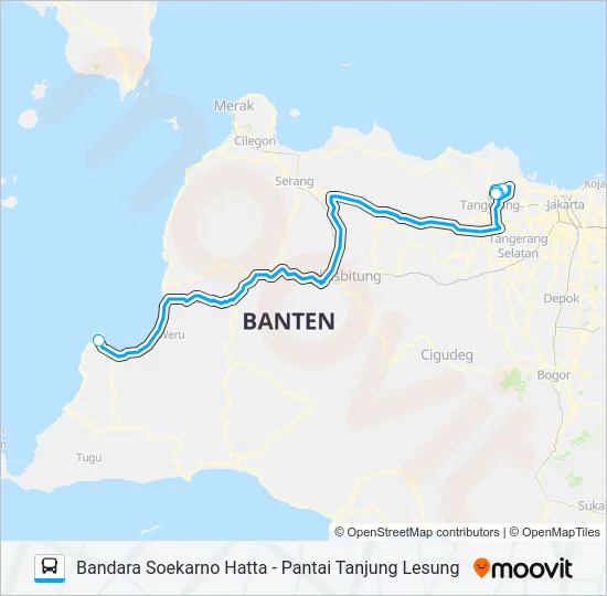 JAC TANJUNG LESUNG Bus Line Map