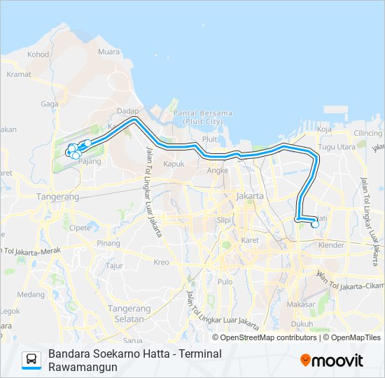 JAC RAWAMANGUN bus Line Map