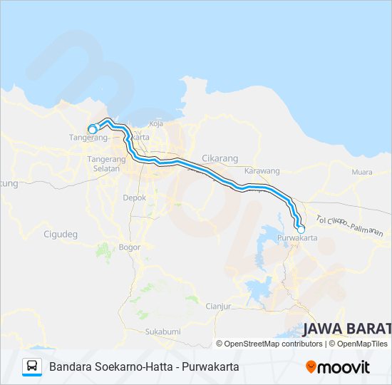 JAC PURWAKARTA bus Line Map