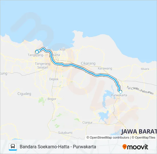 JAC PURWAKARTA Bus Line Map