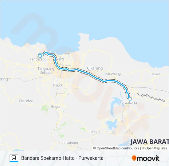 JAC PURWAKARTA Bus Line Map