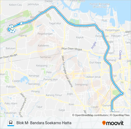JAC BLOK M Bus Line Map
