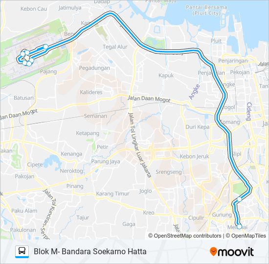 JAC BLOK M bus Line Map