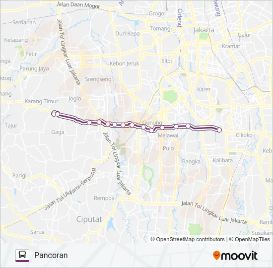 13B Bus Line Map