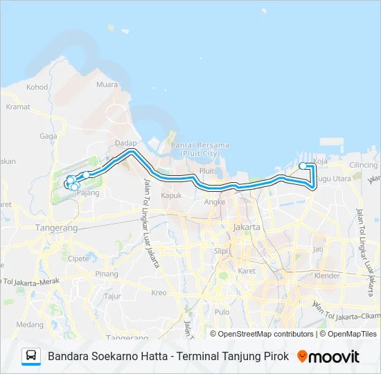 JAC TANJUNG PRIOK Bus Line Map