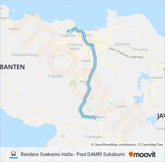 JAC SUKABUMI bus Line Map