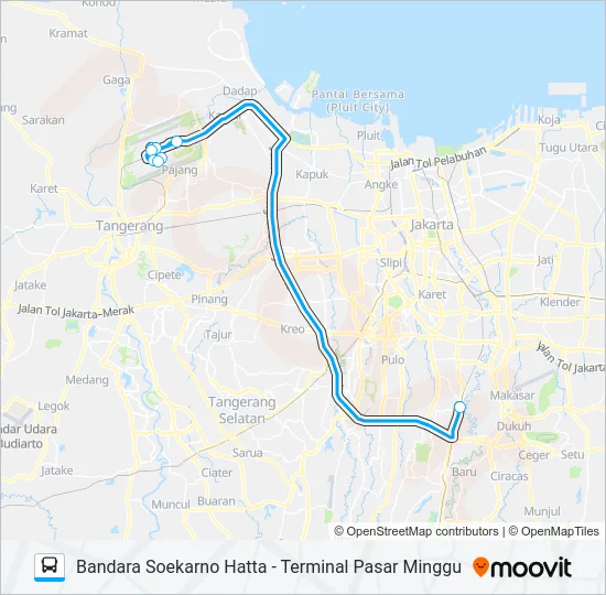JAC PASAR MINGGU Bus Line Map