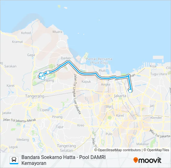 JAC KEMAYORAN Bus Line Map