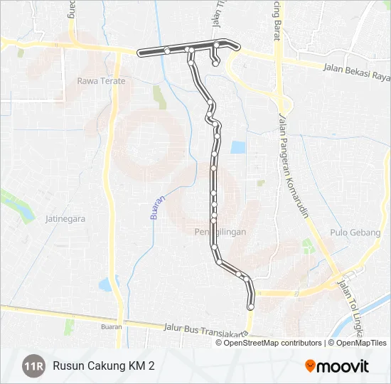 11R Bus Line Map