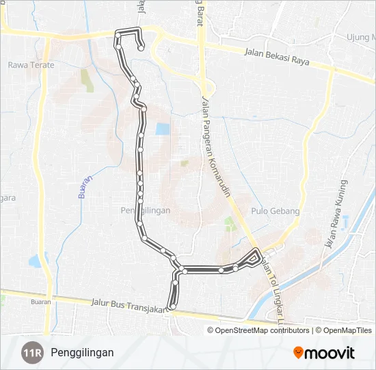11R Bus Line Map