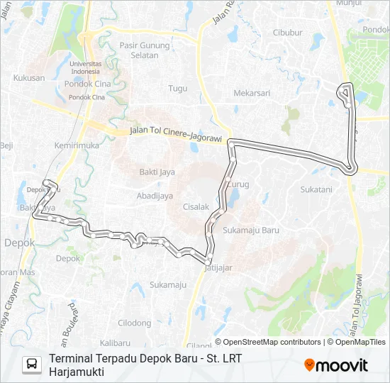 TRANS DEPOK Bus Line Map