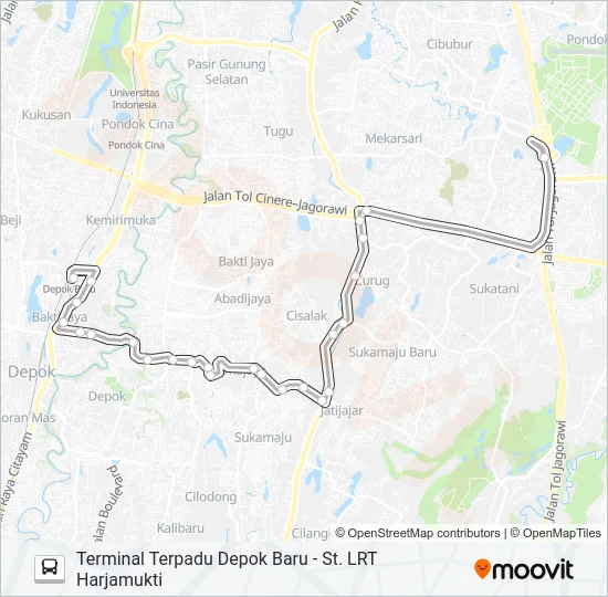 TRANS DEPOK Bus Line Map