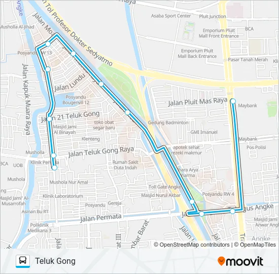 JAK78B Bus Line Map