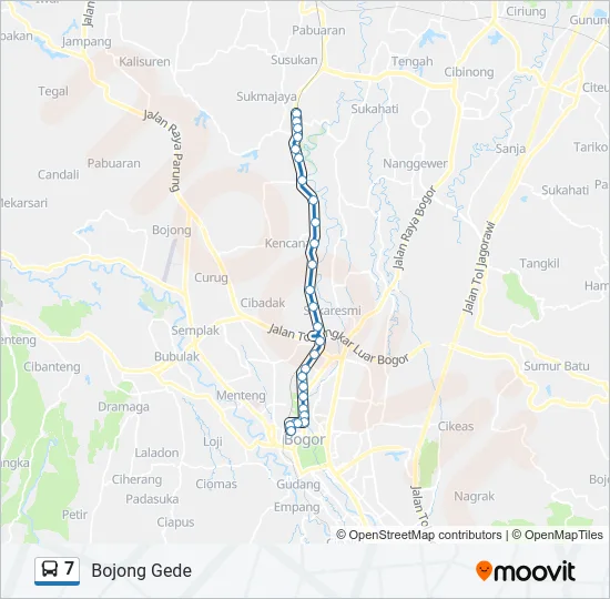 7 Bus Line Map