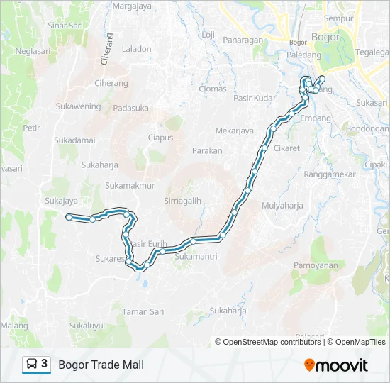 3 Bus Line Map