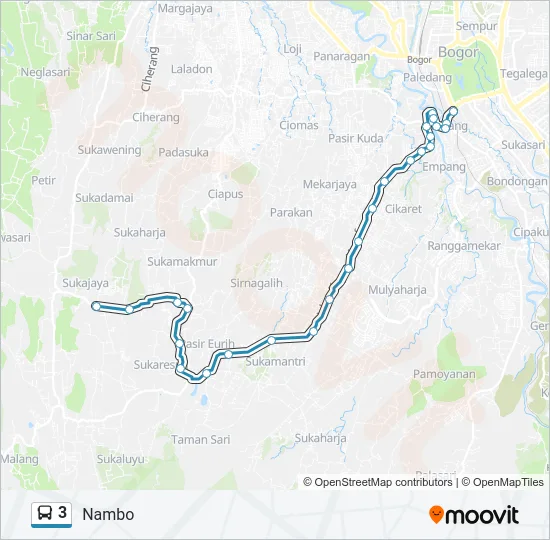 3 Bus Line Map