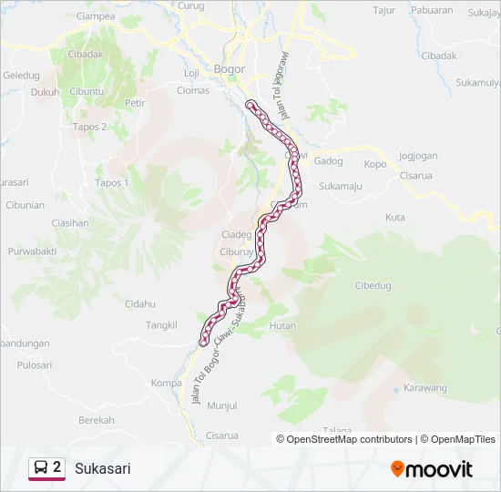 2 Bus Line Map