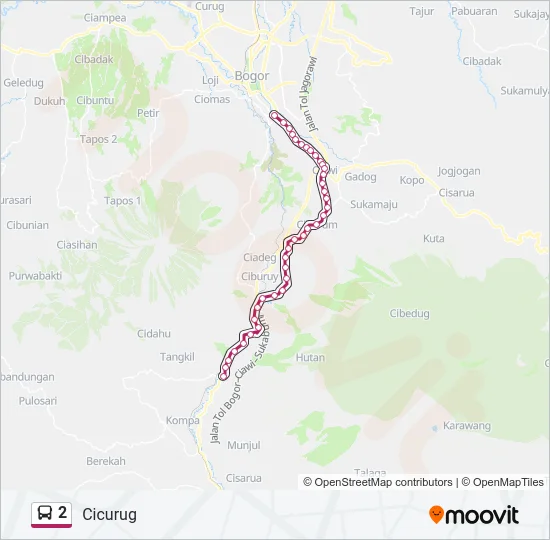 2 Bus Line Map