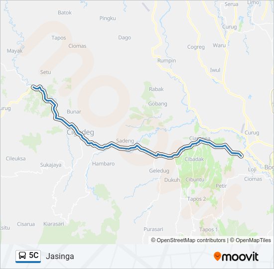 5c Route Schedules Stops Maps Jasinga