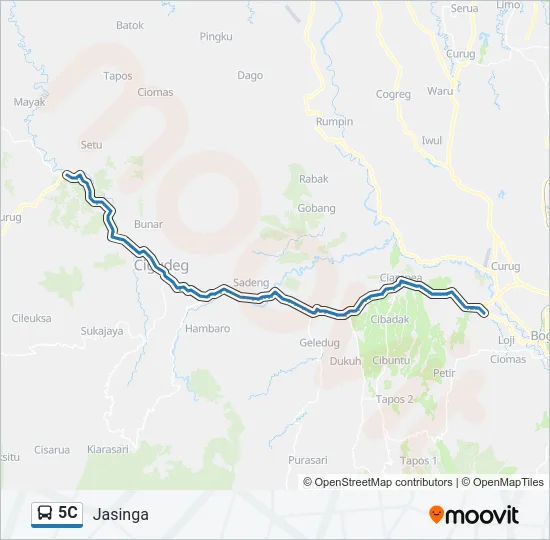 5C Bus Line Map