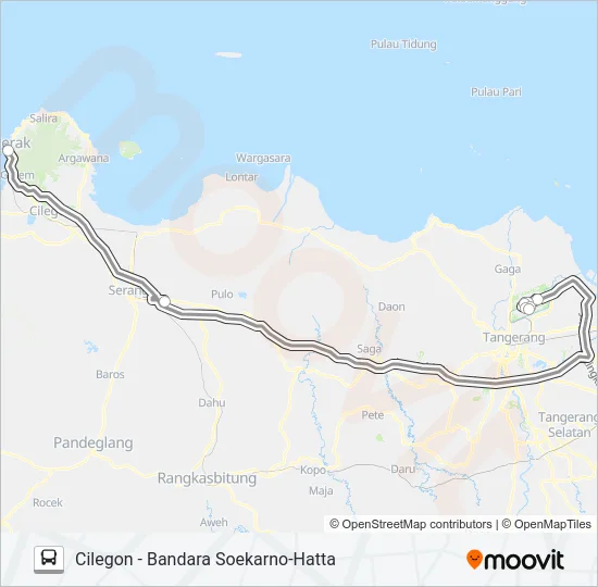 DAMRI CILEGON/SERANG Bus Line Map