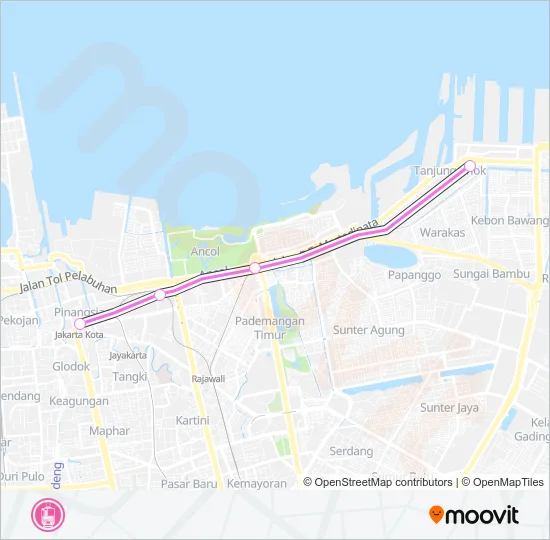 TANJUNG PRIOK LINE Train Line Map