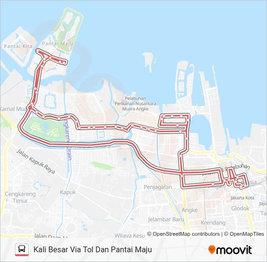 Rute 1A: Jadwal, Pemberhentian & Peta - Kali Besar Via Tol Dan Pantai ...