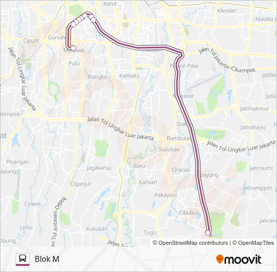 1K Bus Line Map