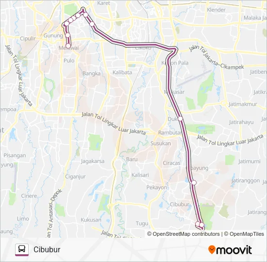 1K Bus Line Map