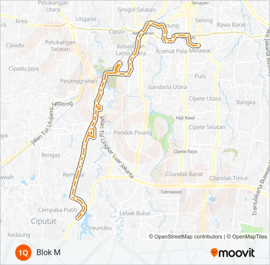1Q Bus Line Map