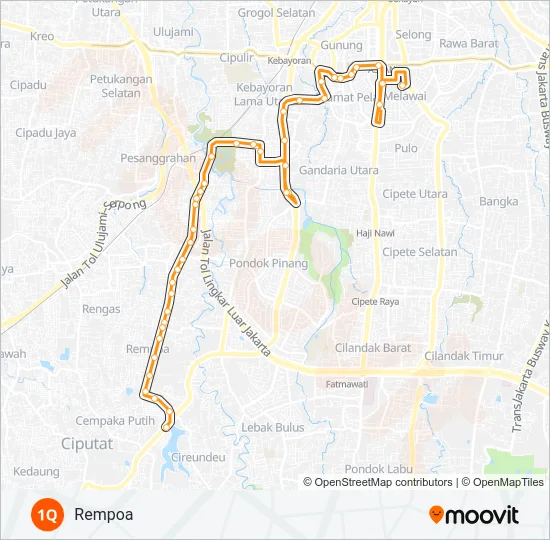 1Q Bus Line Map