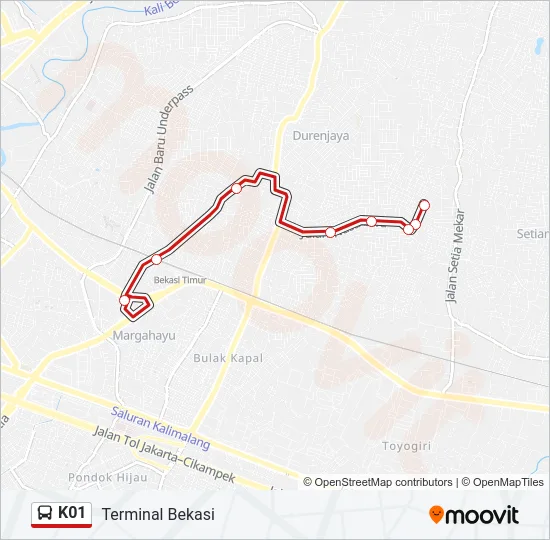 K01 Bus Line Map