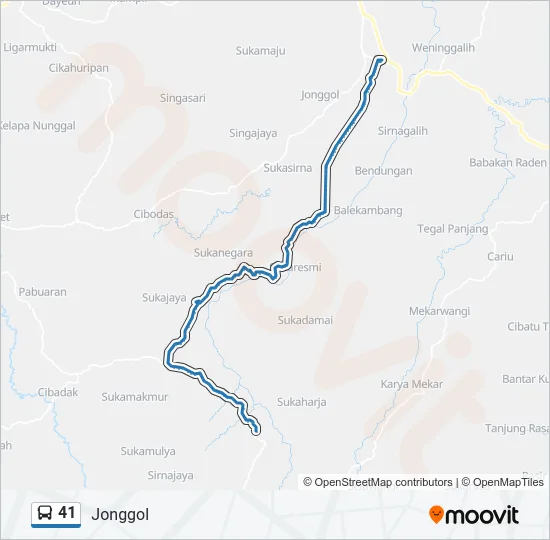 41 Bus Line Map