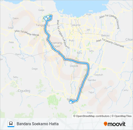 JAC SENTUL CITY Bus Line Map