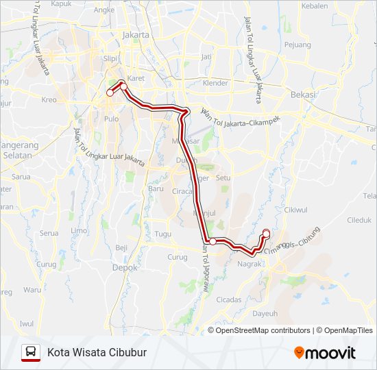 JRC KOTA WISATA bis Peta Jalur