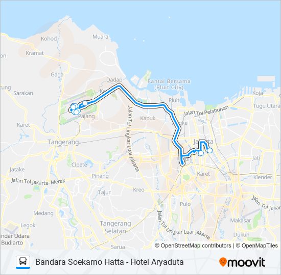 JAC ARYADUTA bus Line Map
