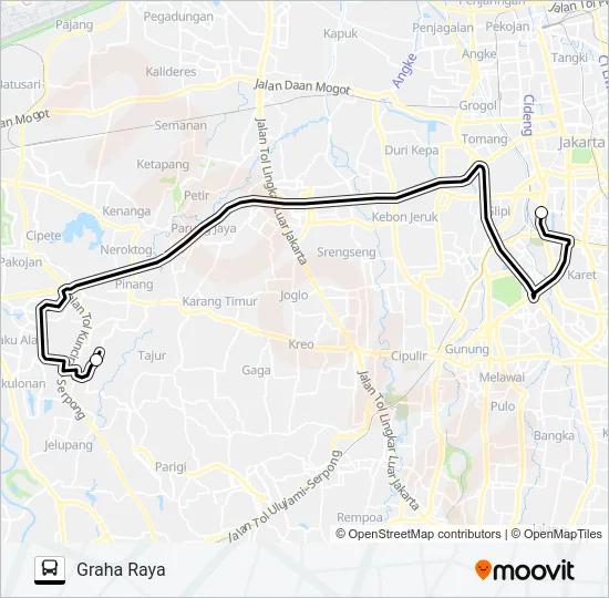 JRC GRAHA RAYA Bus Line Map