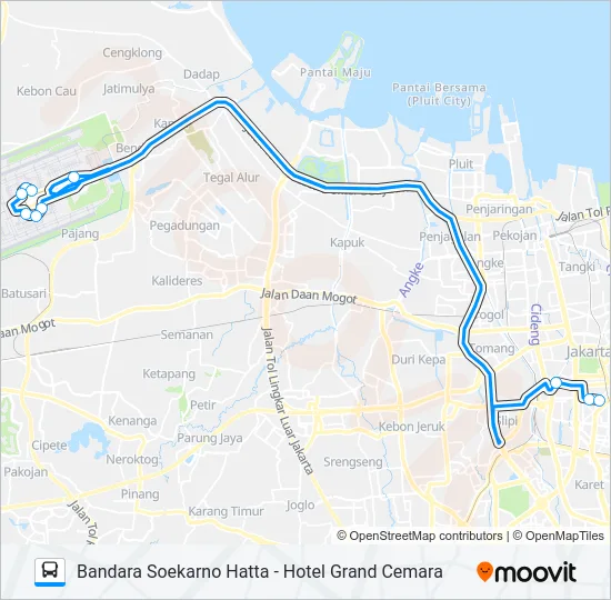 JAC GRAND CEMARA Bus Line Map