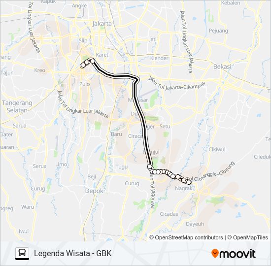 JRC LEGENDA WISATA bis Peta Jalur