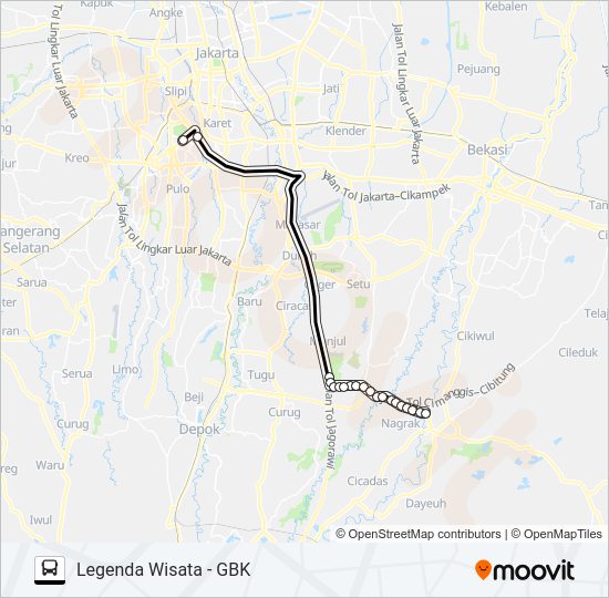 JRC LEGENDA WISATA bis Peta Jalur