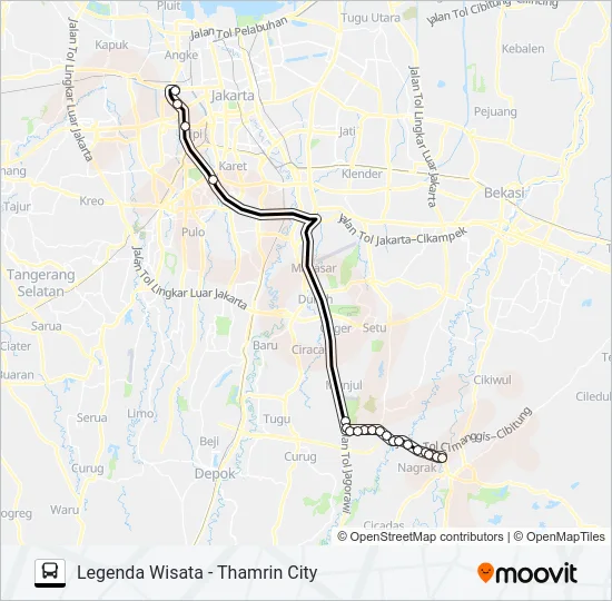 JRC LEGENDA WISATA Bus Line Map
