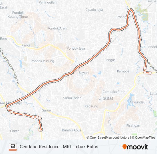 Rute Glad: Jadwal, Pemberhentian & Peta - Cendana Residence (Diperbarui)