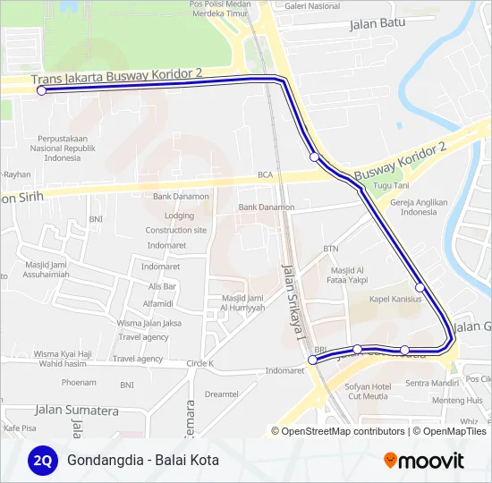 2Q Bus Line Map