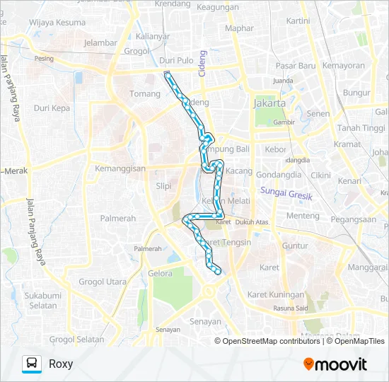JAK8 Bus Line Map