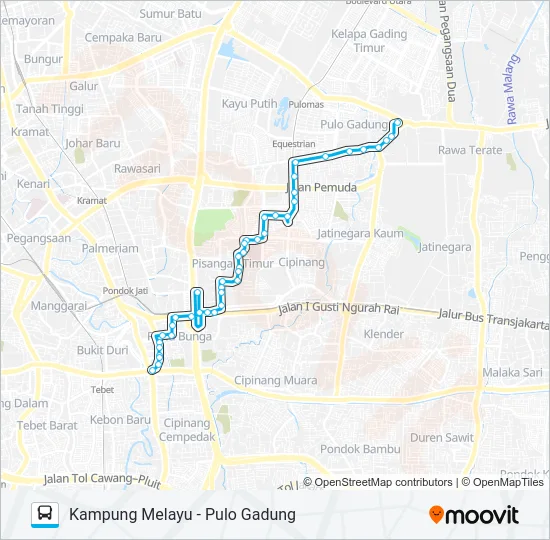 JAK41 Bus Line Map