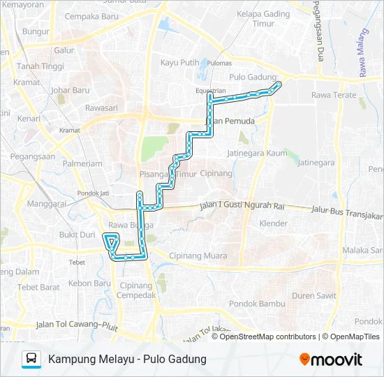 JAK41 Bus Line Map