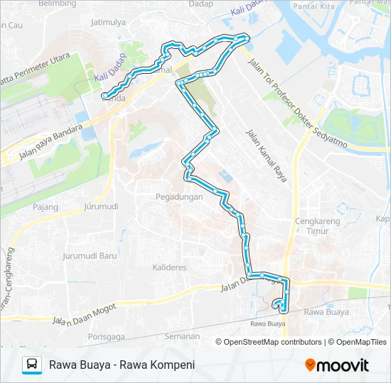 JAK80 Bus Line Map
