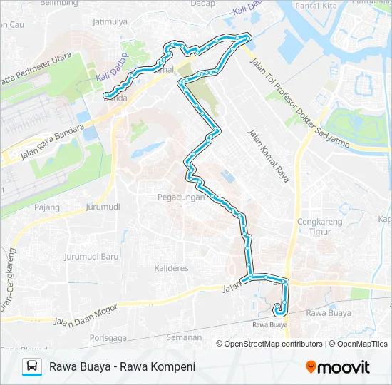 JAK80 Bus Line Map