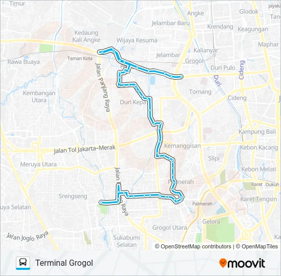JAK56 Bus Line Map