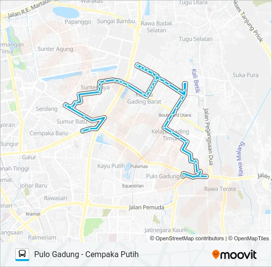 JAK61 Bus Line Map